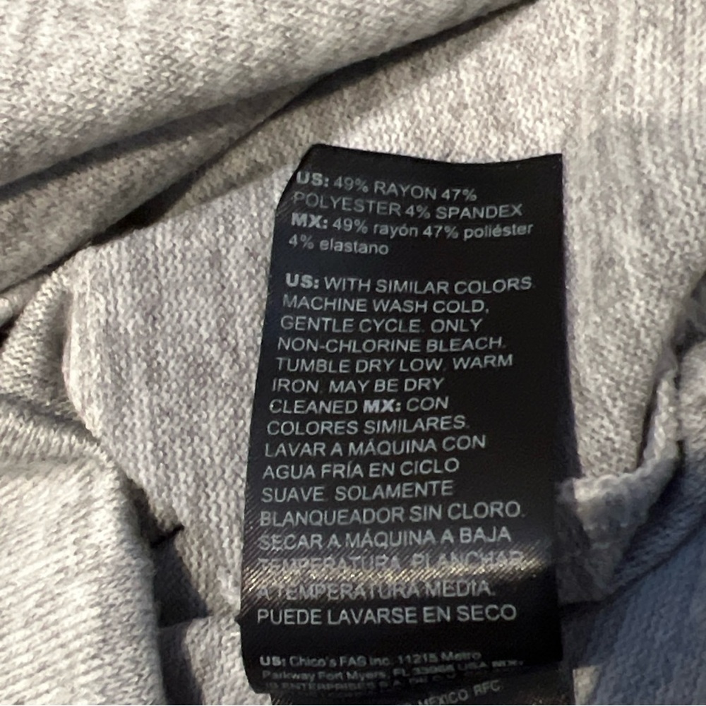 White House Black Market Gray Tunic Top - Picture 4 of 11